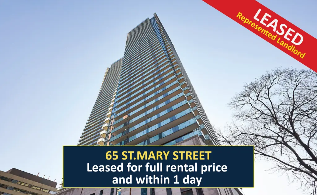 LEASED - 65 St. Mary Street - Full asking rent and leased in 1 day